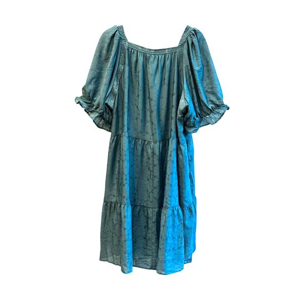 Polagram Teal Dress Plus Size 2X - Picture 2 of 4